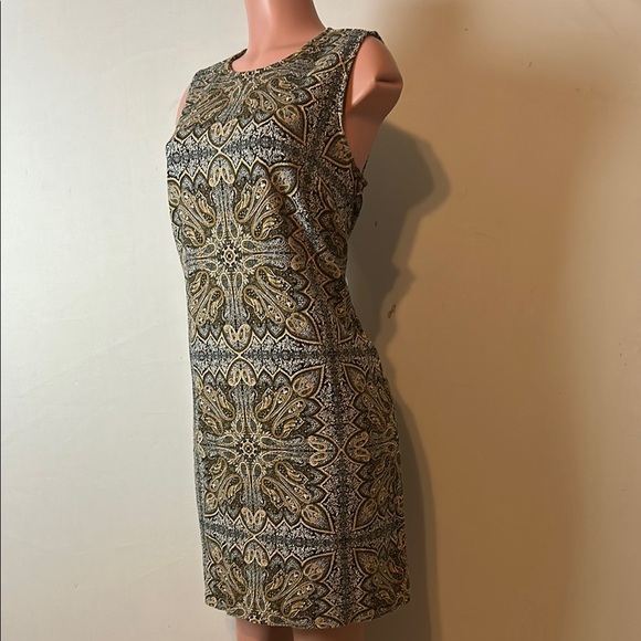 J. Jill Women’s Shift Dress Paisley Print Sleeveless Rear Keyhole Size LP - Picture 5 of 10